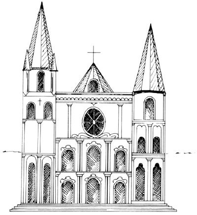 400x437 how to draw cathedrals howstuffworks - Simple Church Drawing