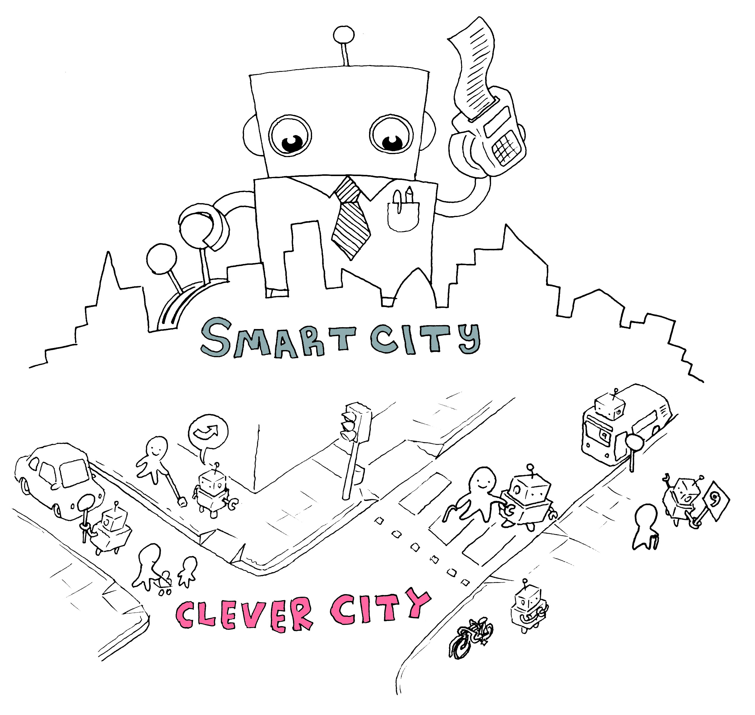 2543x2408 manifesto for the clever city - Simple City Drawing