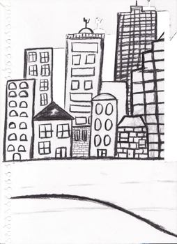 254x350 Drawing And Concept Nadine's E Portfolio - Simple City Drawing