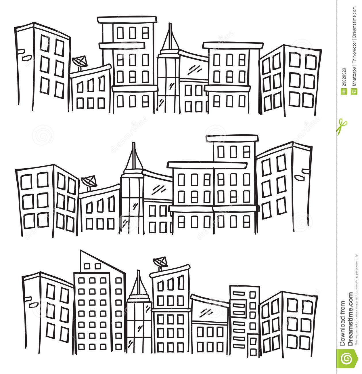 Simple Cityscape Drawing At PaintingValley.com | Explore Collection Of ...