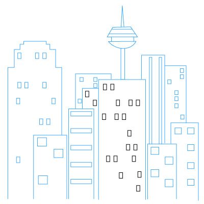 400x400 How To Draw A City Fun Drawing Lessons For Kids Adults - Simple Cityscape Drawing