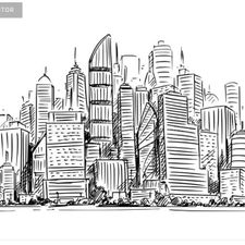 225x225 how to draw a cityscape steps - Simple Cityscape Drawing