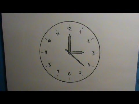 480x360 How To Draw A Clock - Simple Clock Drawing