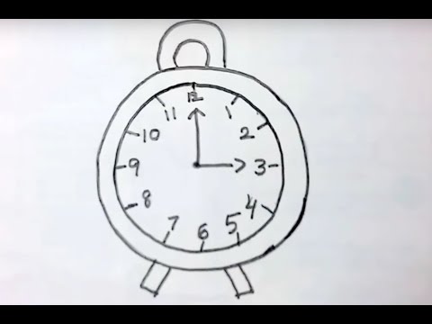 480x360 How To Draw A Clock Easy Drawing,how To Draw A Clock With Basic - Simple Clock Drawing