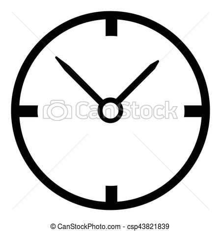 450x470 Small Wall Clock Icon, Simple Style Small Wall Clock Icon Simple - Simple Clock Drawing