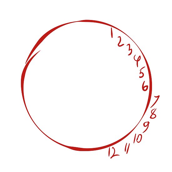 550x550 Will Graham Clock Drawing From Hannibal Posters - Simple Clock Drawing