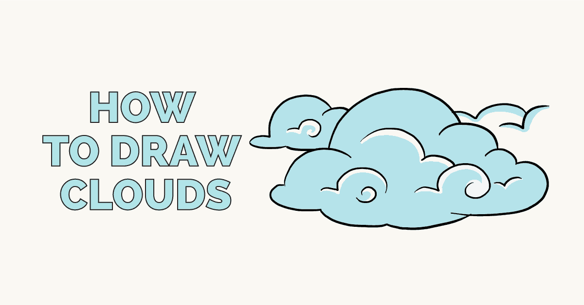 1200x628 How To Draw Clouds - Simple Cloud Drawing
