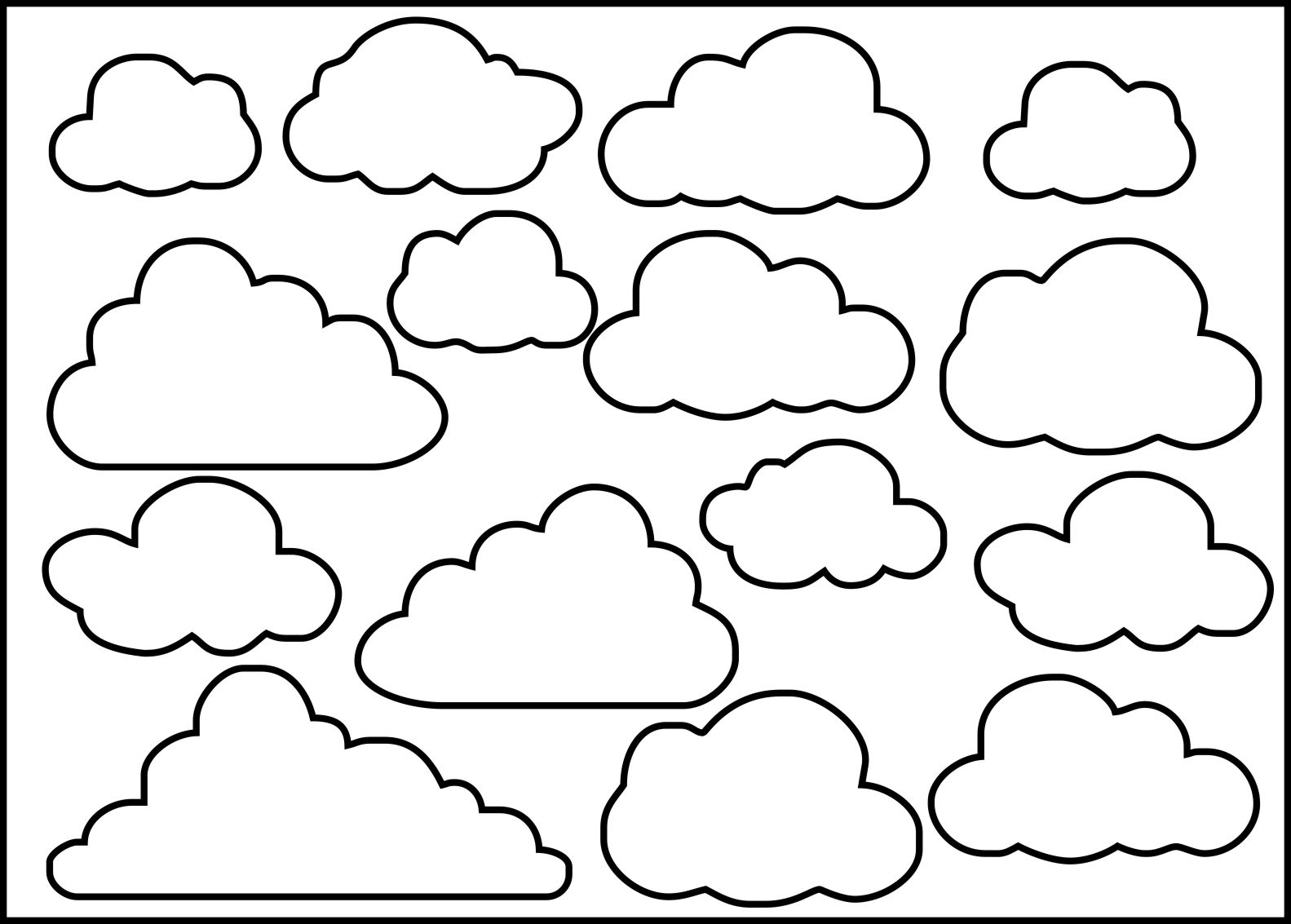 1583x1133 Pictures Of Simple Cloud Drawing - Simple Cloud Drawing