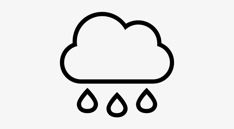 820x453 rain cloud with drops falling weather stroke interface - Simple Cloud Drawing