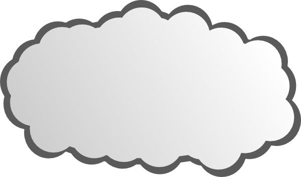 600x353 Simple Cloud Clip Art Free Vector In Open Office Drawing - Simple Cloud Drawing