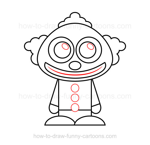 500x483 How To Draw A Clown - Simple Clown Drawing