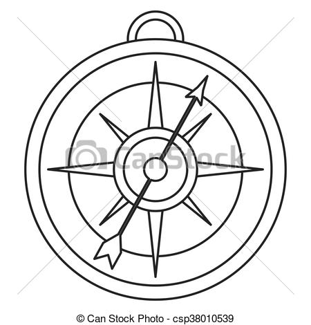 450x470 simple compass icon simple black line compass icon vector - Simple Compass Drawing