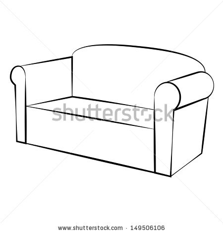 450x470 interesting simple sofa drawing ancient sofa drawing royalty free - Simple Couch Drawing