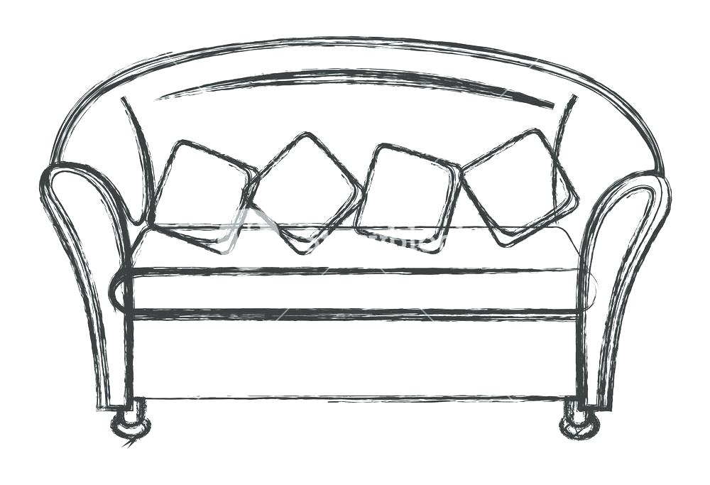 Simple Couch Drawing at PaintingValley.com | Explore collection of