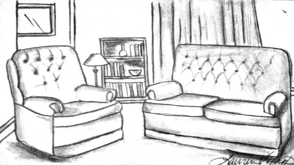 Simple Couch Drawing at PaintingValley.com Explore collection of 