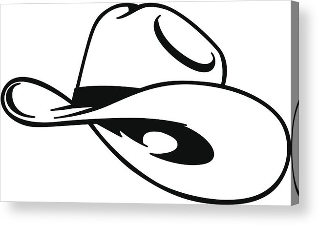651x461 simple cowboy hat acrylic print - Simple Cowboy Hat Drawing