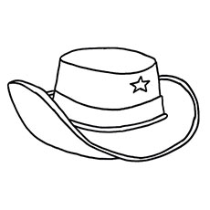 230x230 Top Free Printabe Cowboy Coloring Pages Online - Simple Cowboy Hat Drawing
