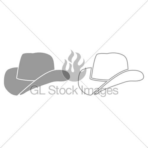 500x500 cowboy hat it is black icon gl stock images - Simple Cowboy Hat Drawing