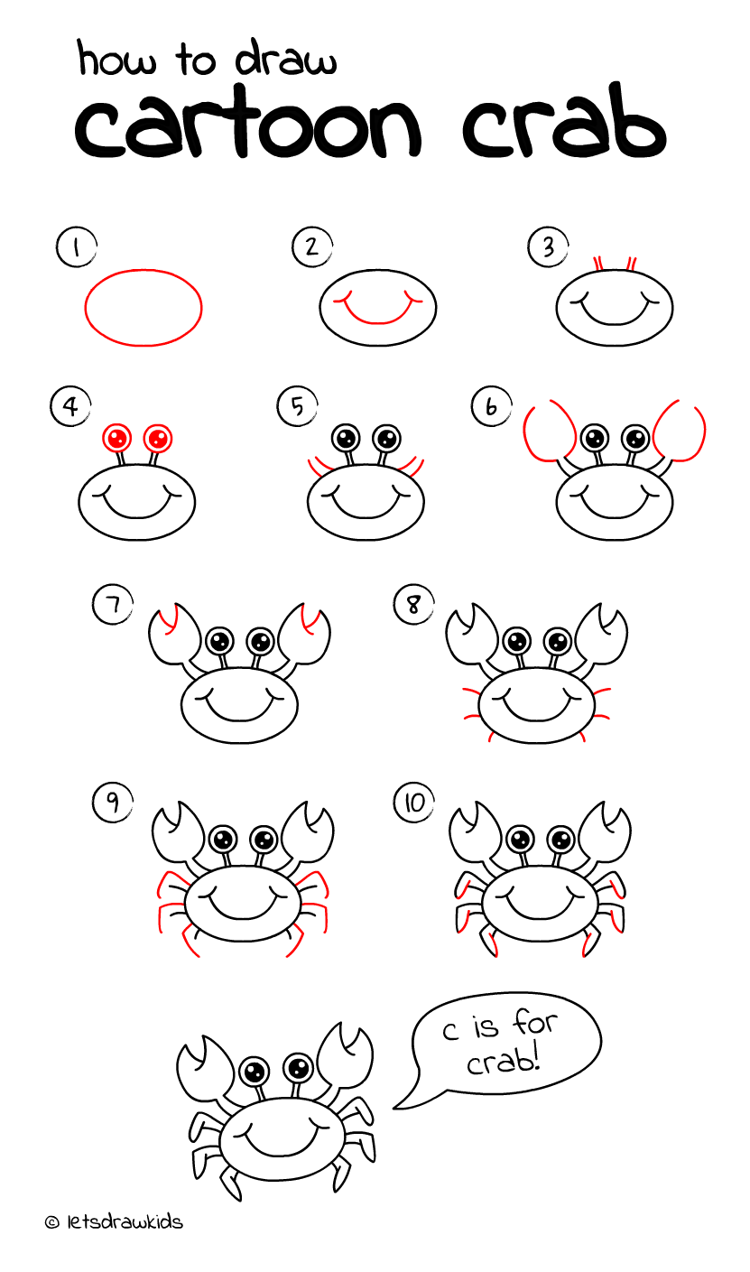 831x1409 Drawing Drawings, Cute Drawings - Simple Crab Drawing