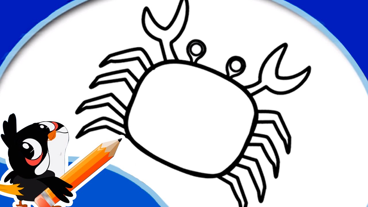 1280x720 how to draw a crab easy step - Simple Crab Drawing