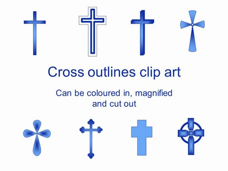 468x351 Cross Outlines Clip Art - Simple Cross Drawings