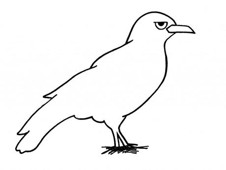 460x346 scary simple crow drawing - Simple Crow Drawing