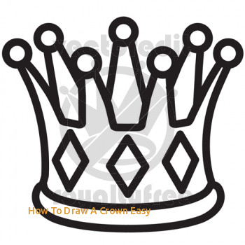 350x350 how to draw a crown easy simple queen crown drawing - Simple Crown Drawing