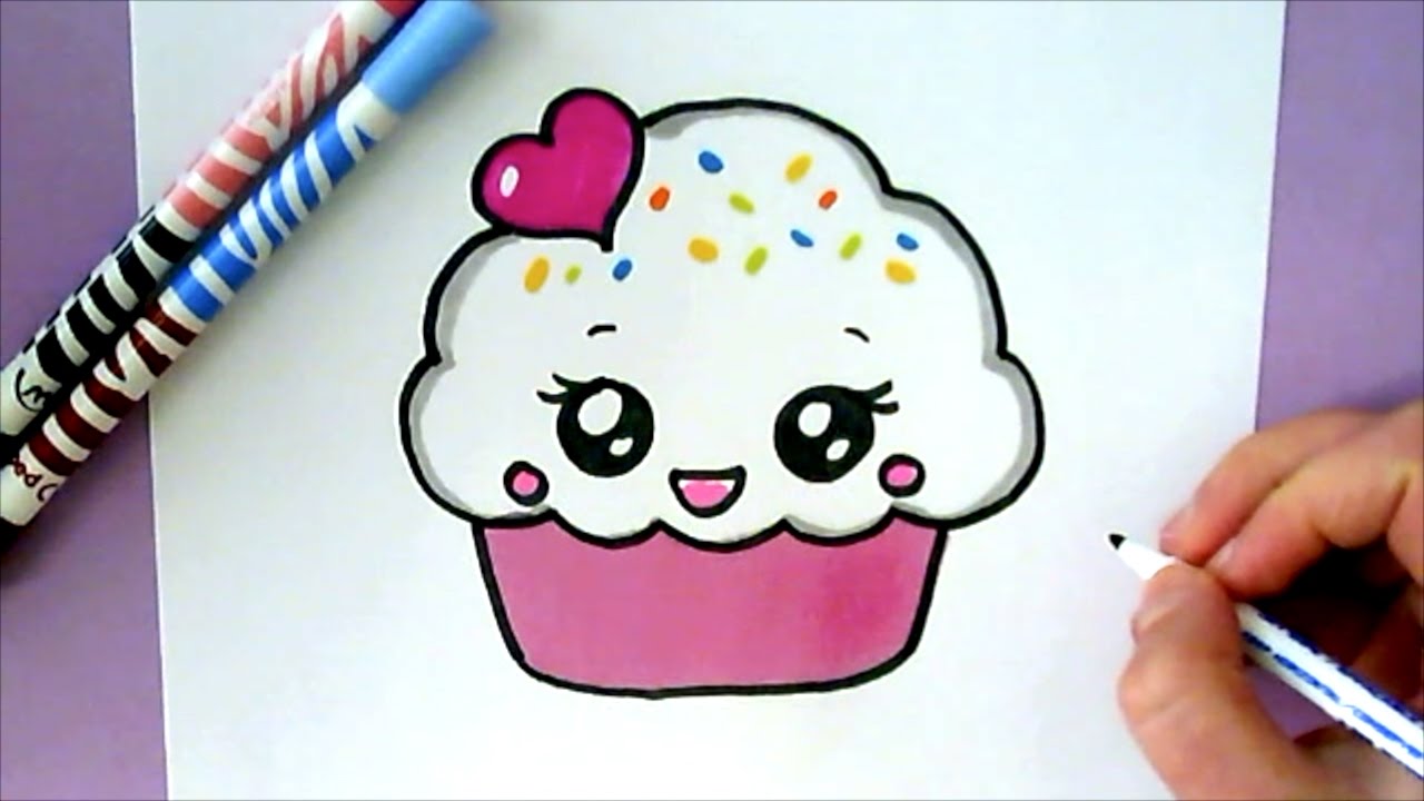 1280x720 How To Draw A Cute Cupcake - Simple Cupcake Drawing