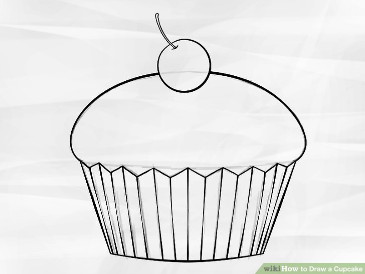 Simple Cupcake Drawing at PaintingValley.com | Explore ...