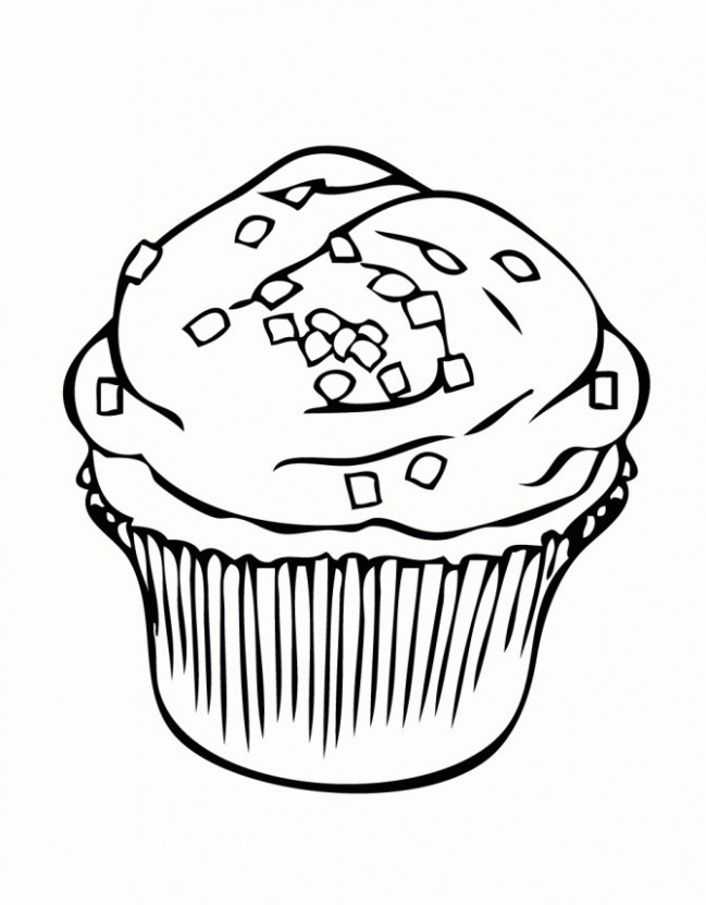649x832 cute cupcake coloring pages baffling cupcake drawing - Simple Cupcake Drawing