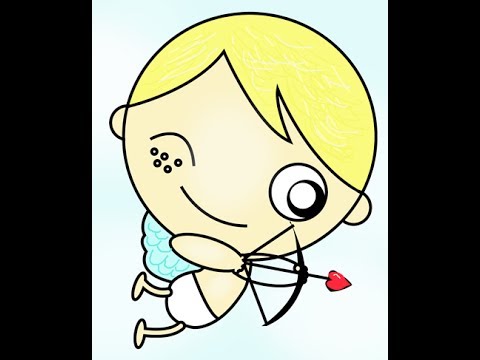 480x360 Learn How To Draw A Simple Cupid For Valentine's Day - Simple Cupid Drawing