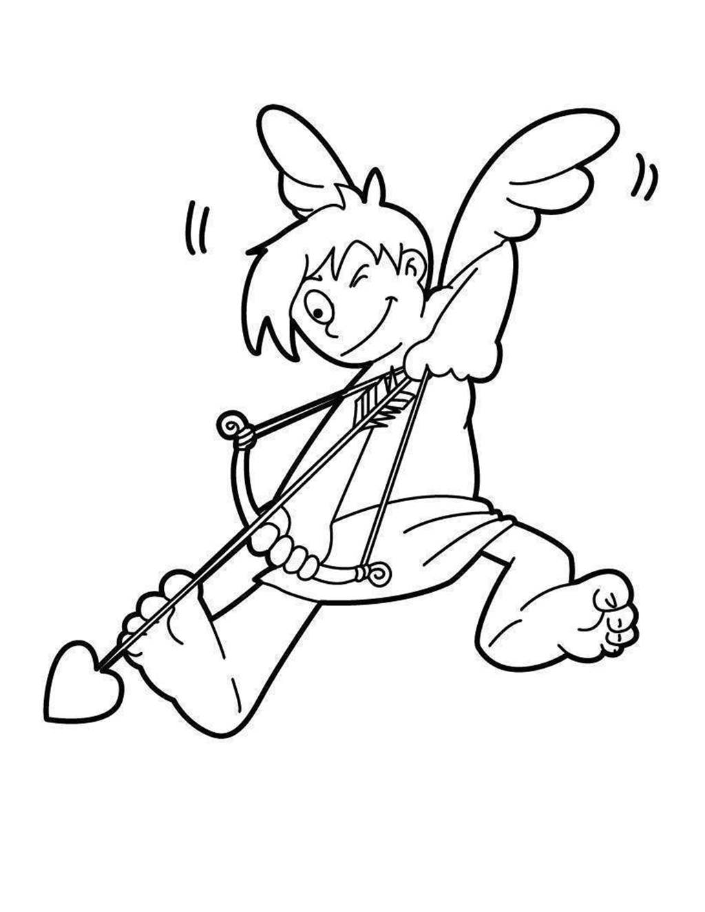 1024x1323 Simple Cupid Clipart Activity Valentines Day - Simple Cupid Drawing