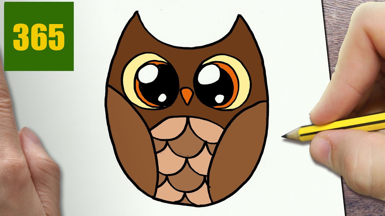 1280x720 How To Draw A Owl Cute, Easy Step - Simple Cute Owl Drawing