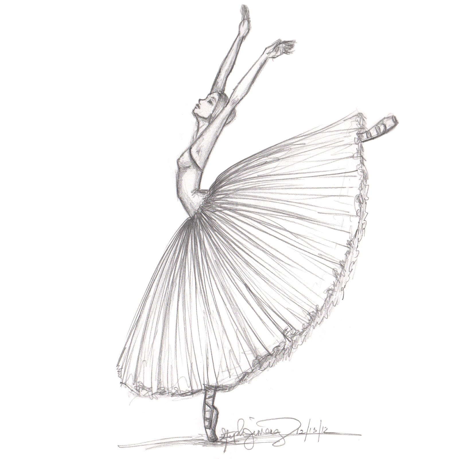 Simple Dance Drawings at PaintingValley.com | Explore collection of