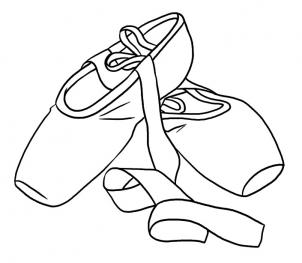 302x263 How To Draw Ballet Shoes, Step - Simple Dance Drawings