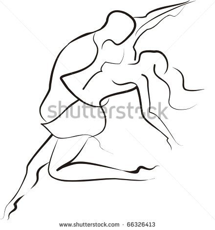 440x470 Simple Dancer Drawing Couple Dancing Sketch Sketch Coloring - Simple Dance Drawings
