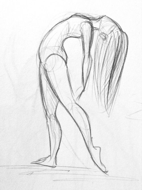 500x669 Dancer Drawing Sad For Free Download - Simple Dance Drawings