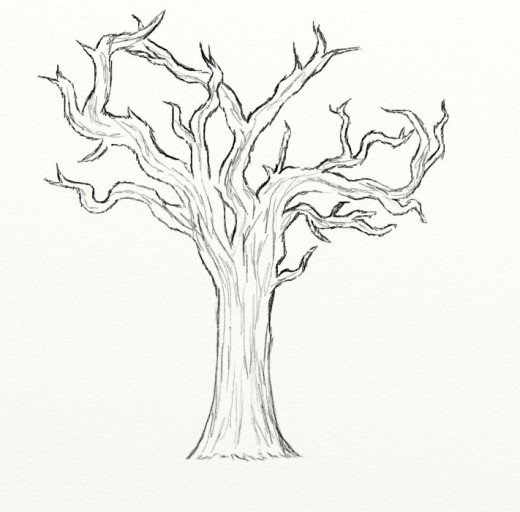 520x512 how to draw a dead tree feltmagnet - Simple Dead Tree Drawing