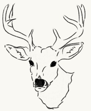 Simple Deer Head Drawing at PaintingValley.com | Explore ...