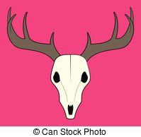 199x194 Simple Skull Vector - Simple Deer Skull Drawing