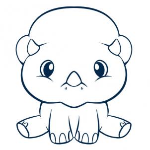 302x302 How To Draw How To Draw A Simple Dinosaur - Simple Dinosaur Drawing