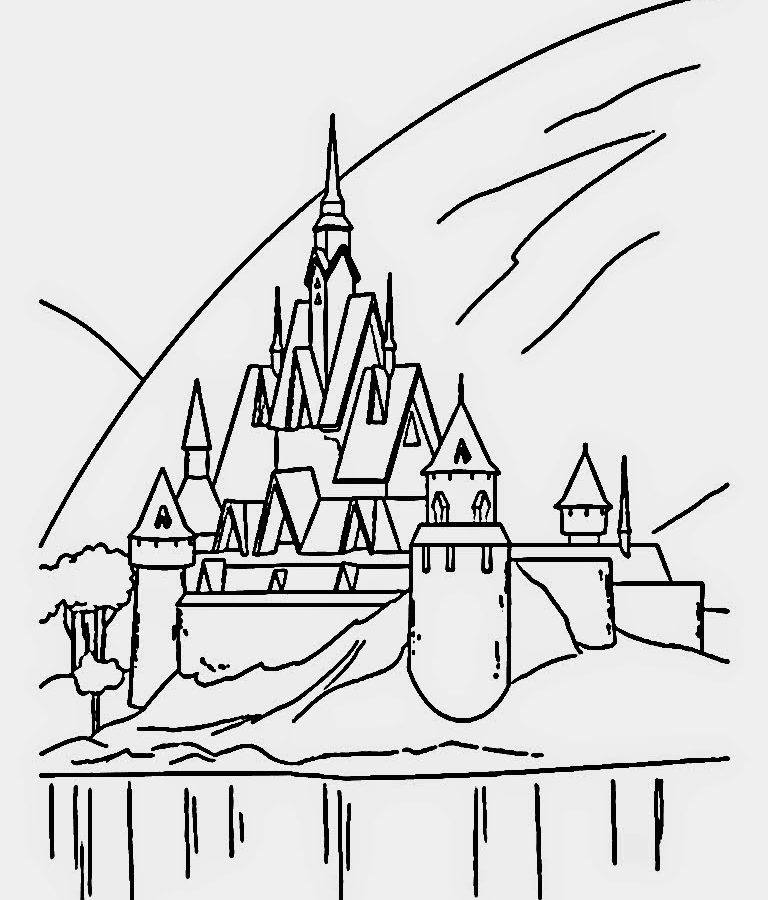768x900 Disney Castle Drawing Simple - Simple Disney Castle Drawing
