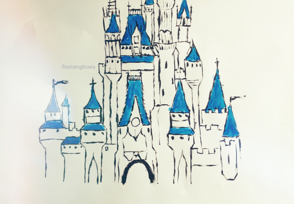 Cinderella Castle My Drawing On We Heart It - Simple Disney Castle Drawing....