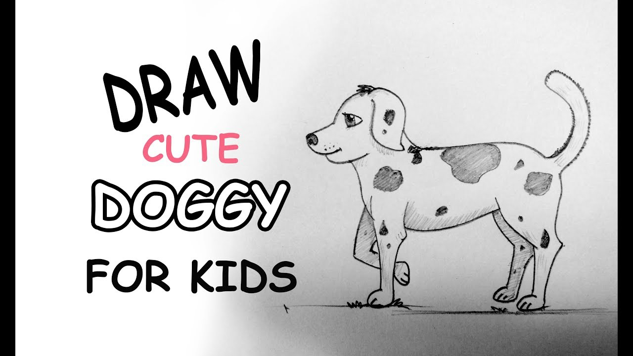 1280x720 Simple Dog Drawing For Kids And How To Draw A Dog For Kids Easy - Simple Dog Drawing