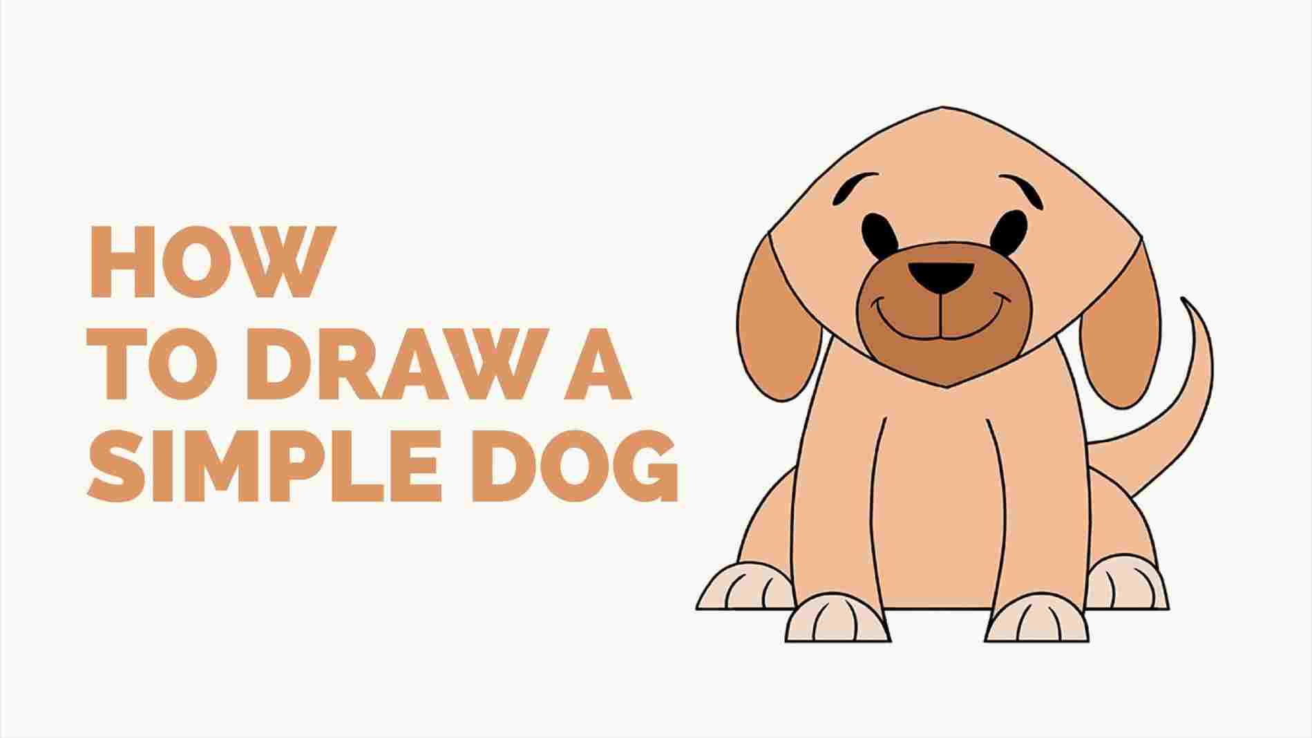 1899x1068 Easy Step - Simple Dog Drawing
