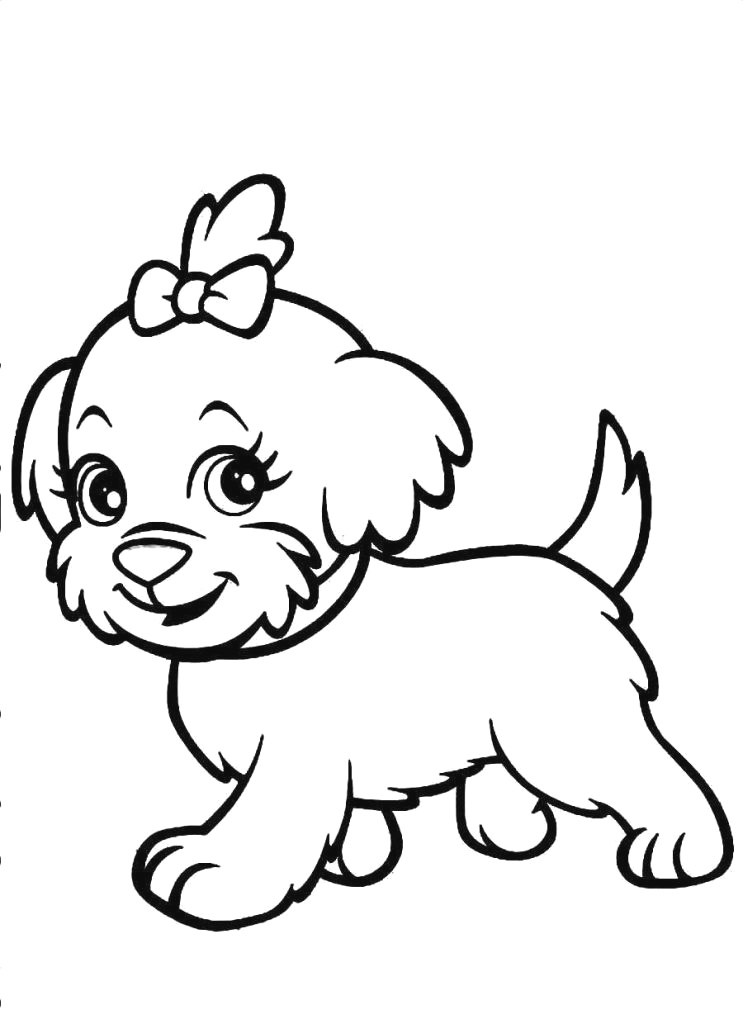 743x1024 Easy Step - Simple Dog Drawing For Kids