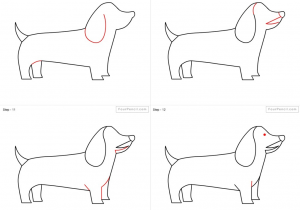 300x210 Dog Drawing For Kids Step - Simple Dog Drawing For Kids