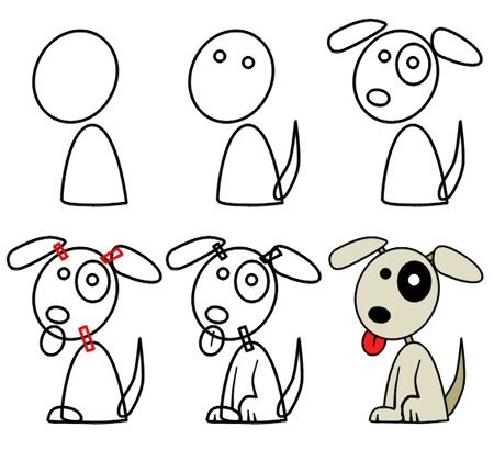 450x410 Dog Drawing Art For Kids Drawings, Cartoon Drawings, Drawing - Simple Dog Drawing For Kids