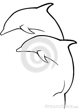 327x450 dolphin stuff drawings, dolphin drawing - Simple Dolphin Drawing