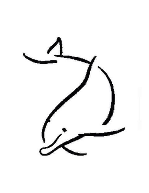 480x622 Simple Graphic Fy Dolphins Tattoo, Tattoo Sketches, Tattoos - Simple Dolphin Drawing